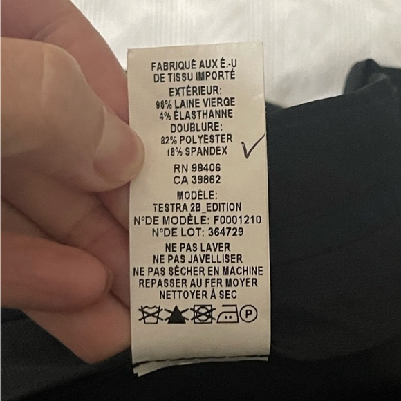 THEORY Testra Wool-Blend Pant Black Crop Length Belt Loops {$275 MSRP} Size 8 - Picture 9 of 9